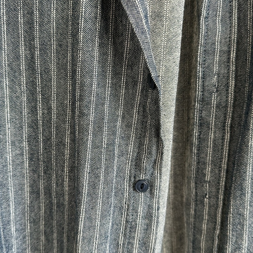 Wallin & Bros. striped denim men’s shirt sz M - Picture 4 of 7